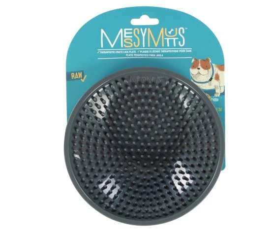 Messy Mutts Bol à Lécher Thérapeutique Pour Cage, 6&Prime; – Gris Froid